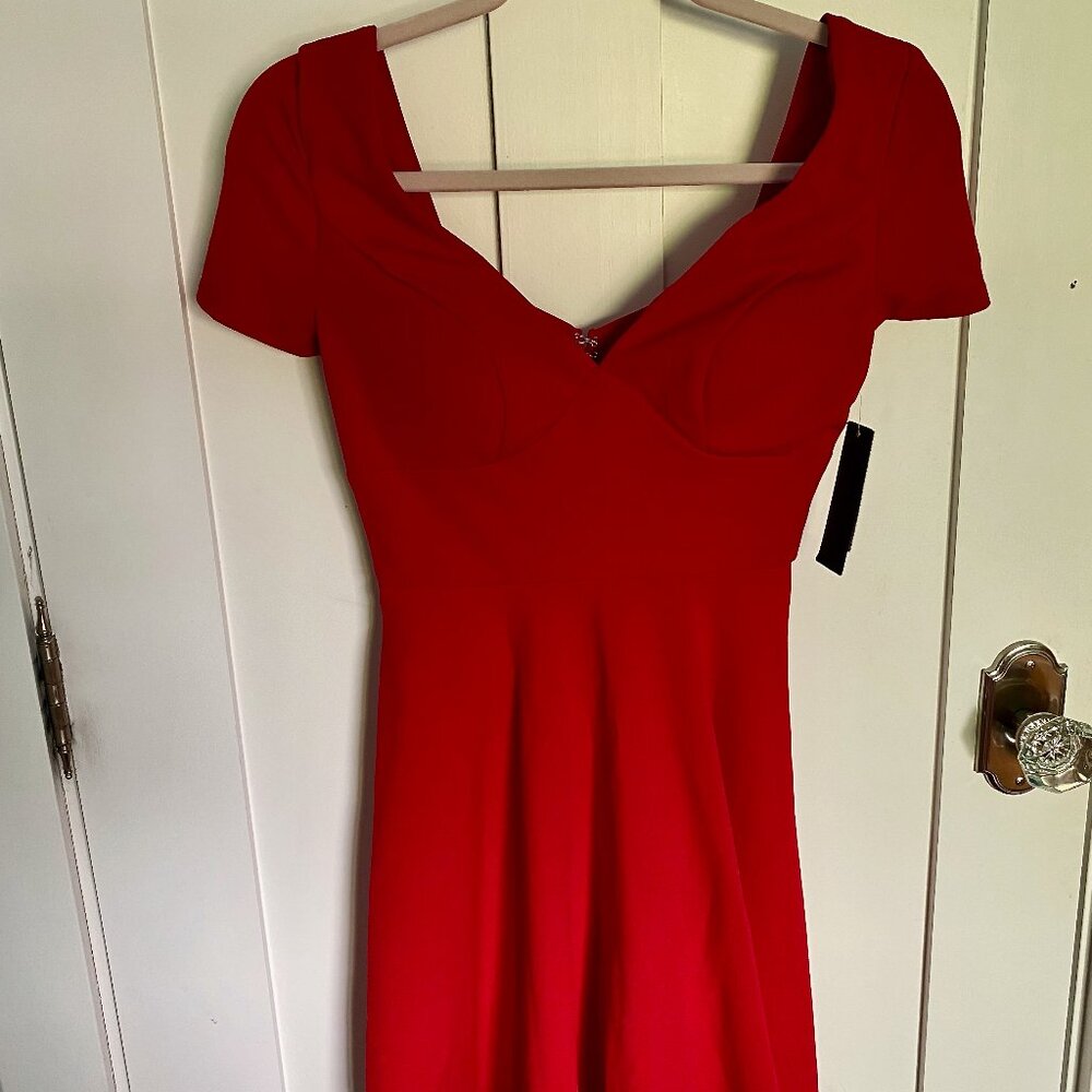 NWT City Studio Junior's Cherry Red Fit & Flare Mini Dress